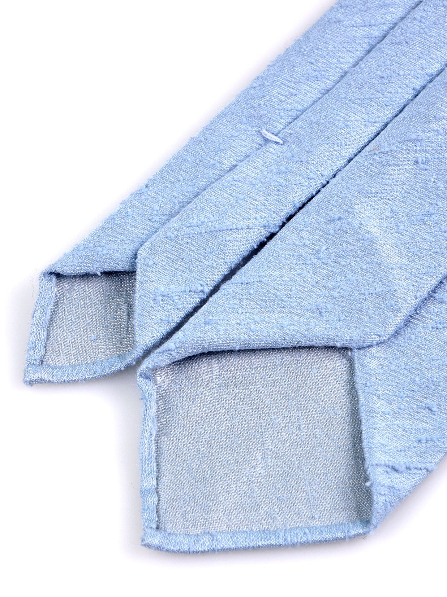 Unlined 3 Folds Tie FARMA light blue shantung silk