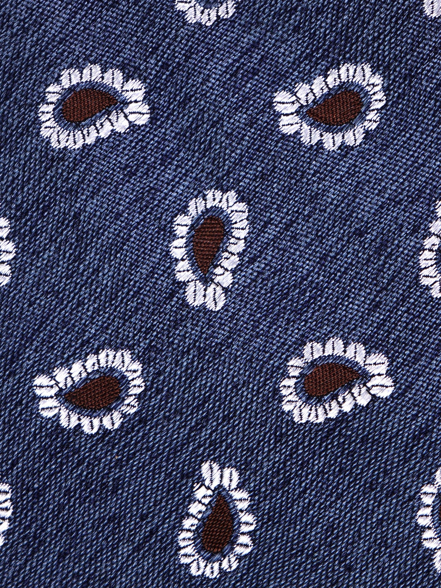 3-fold tie TRENT silk\cotton blue
