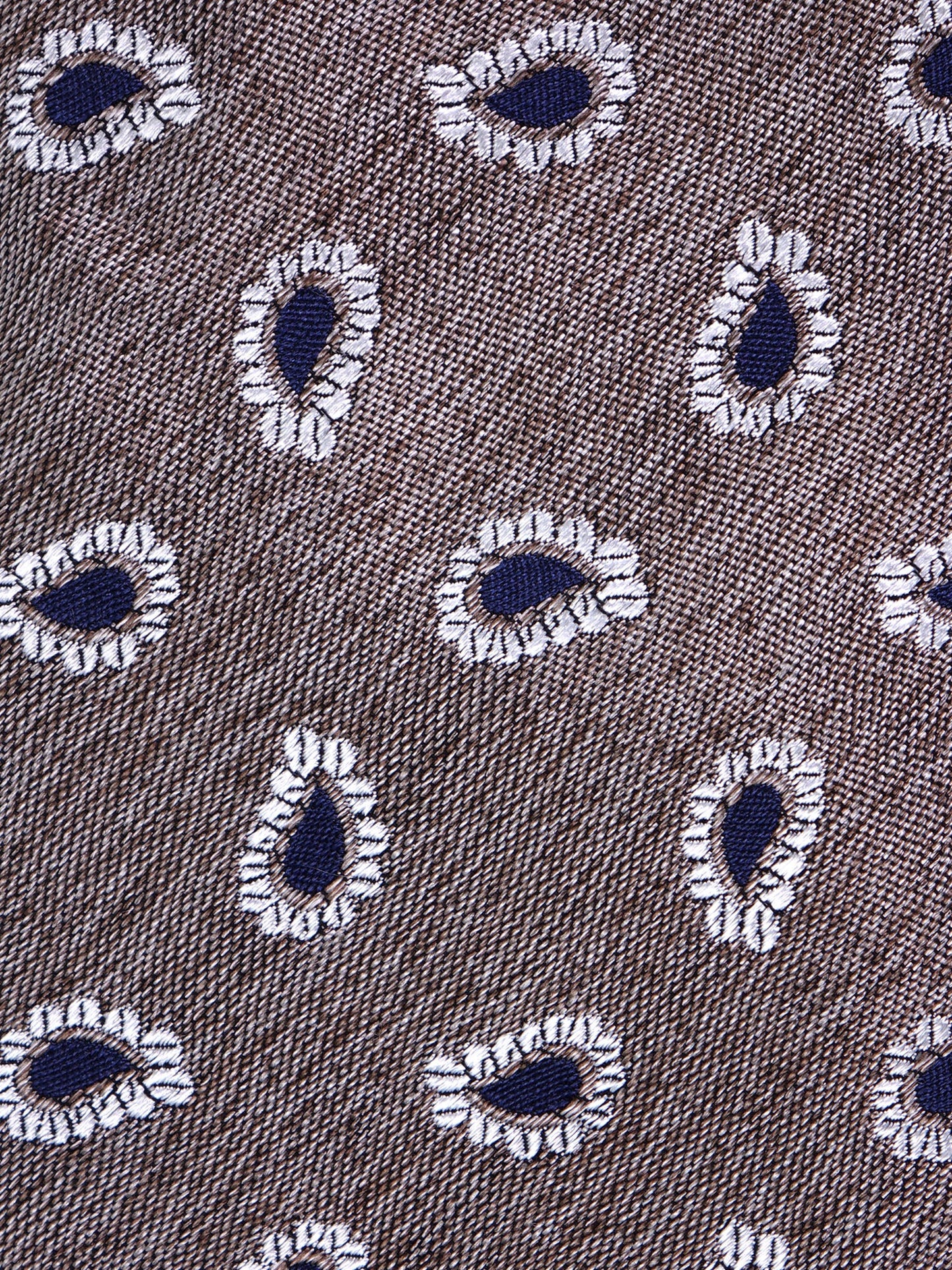 3-fold TRENT silk\cotton tie brown