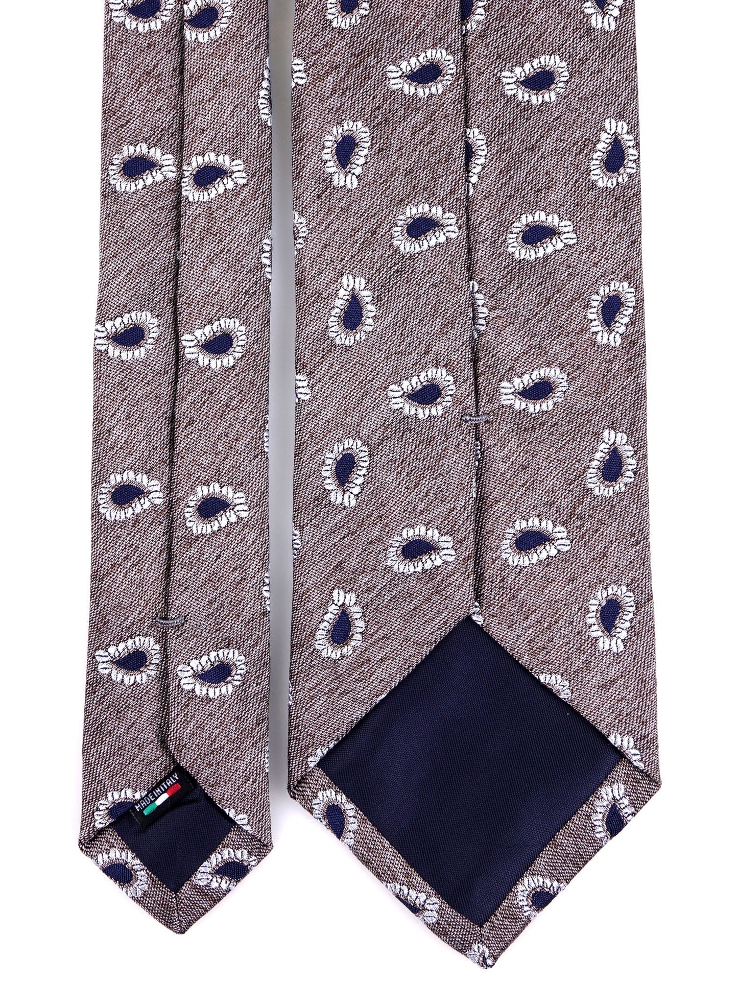 3-fold TRENT silk\cotton tie brown