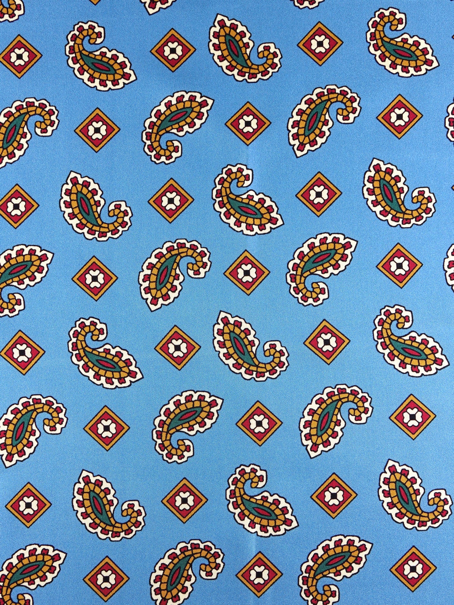 TRON light blue printed silk foulard