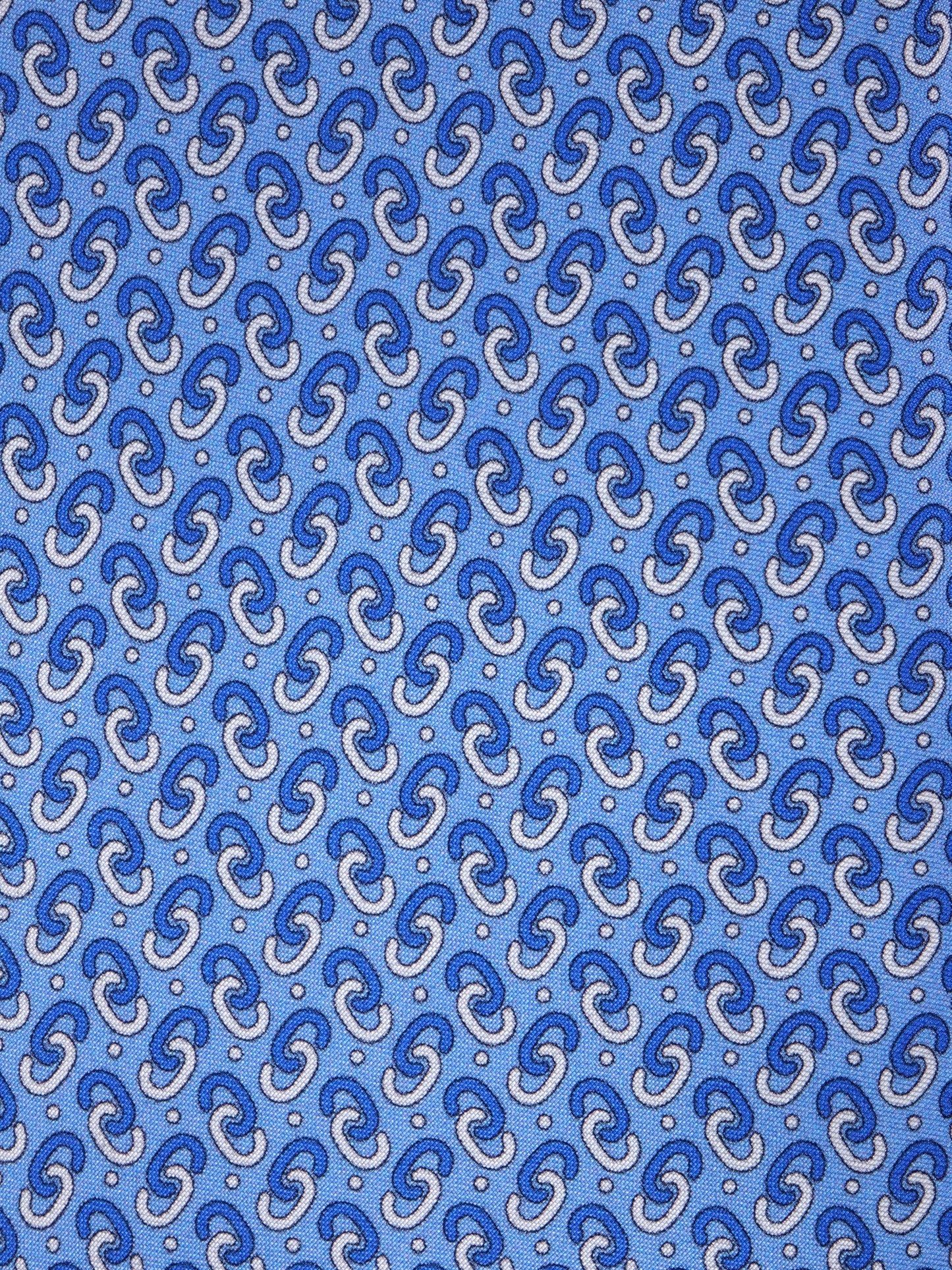 UNION 3-fold tie in light blue printed silk