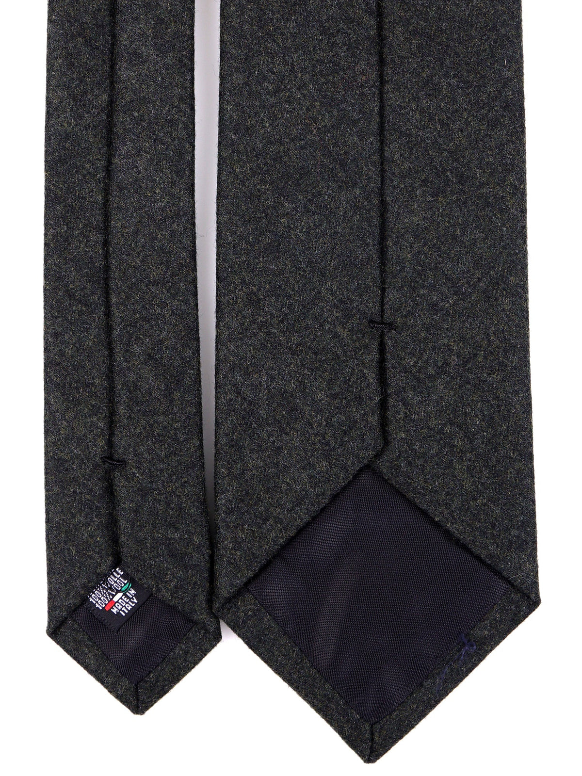 VERTIS pure wool dark green 3-fold tie