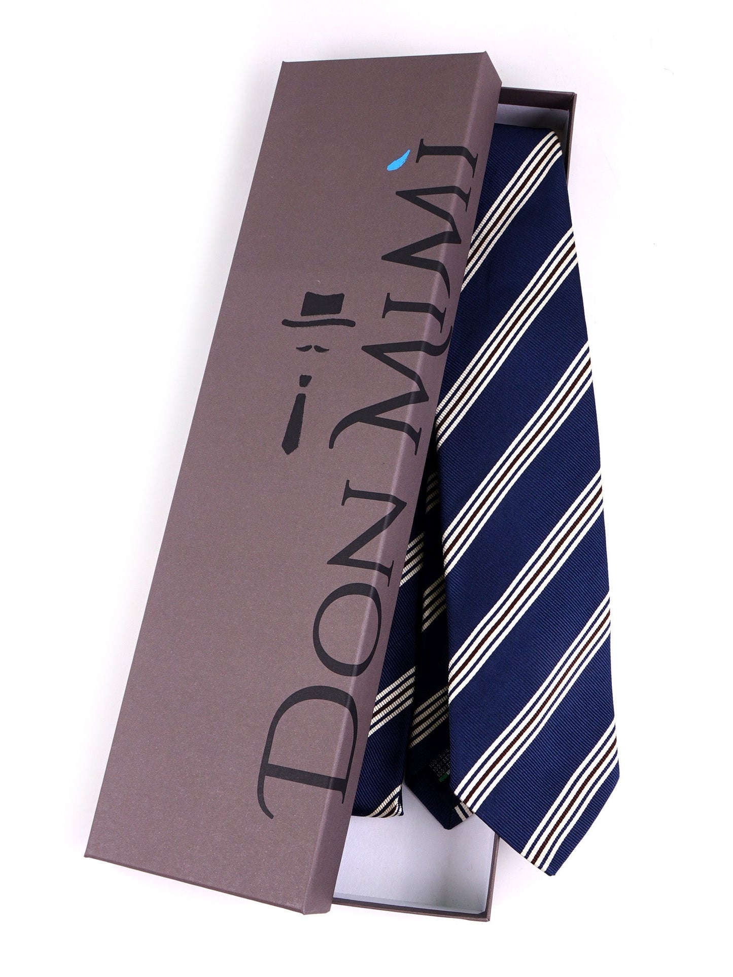 VERTUS 3-fold tie in Blue jacquard silk