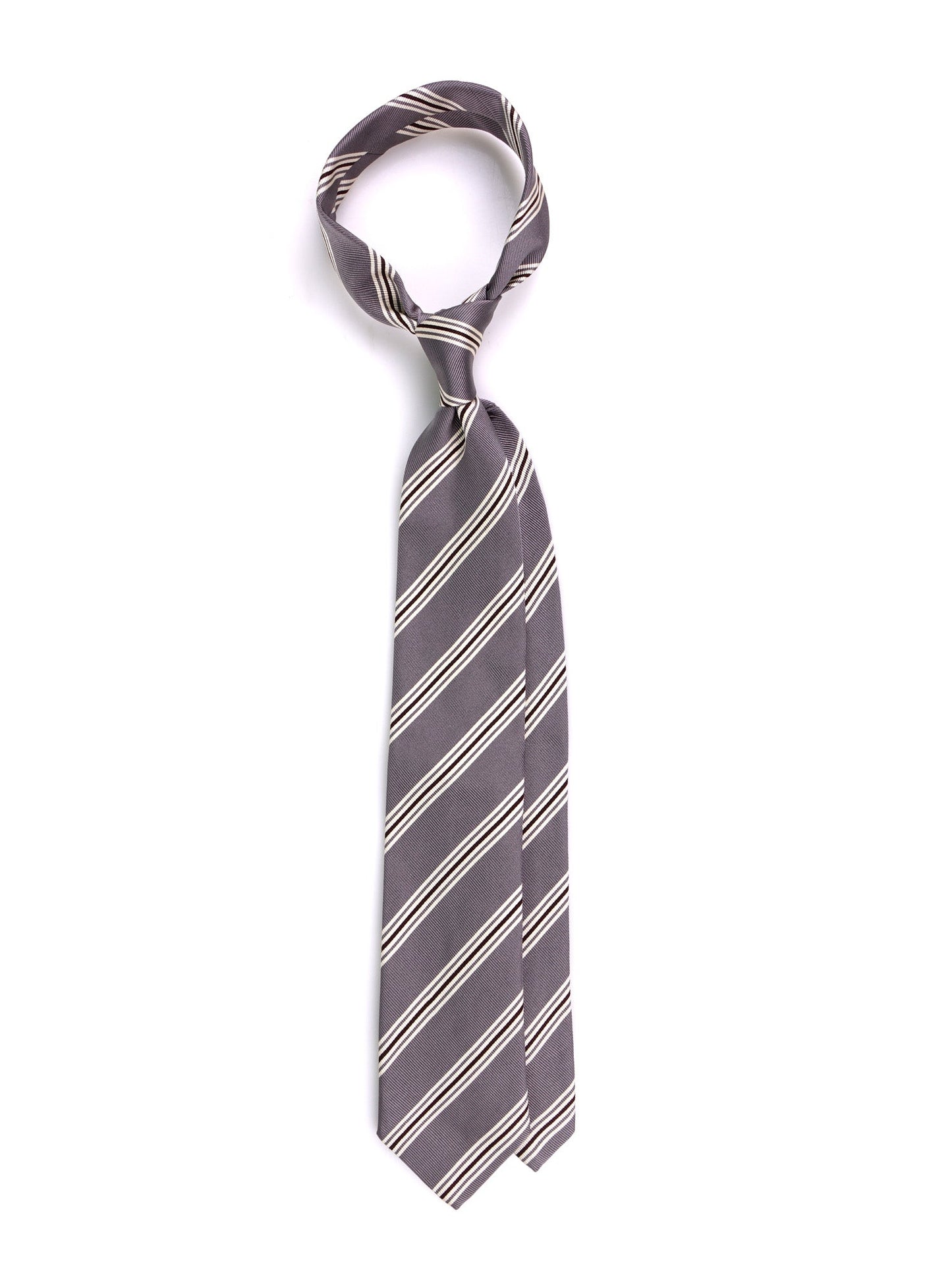 VERTUS 3-fold jacquard silk tie Grey