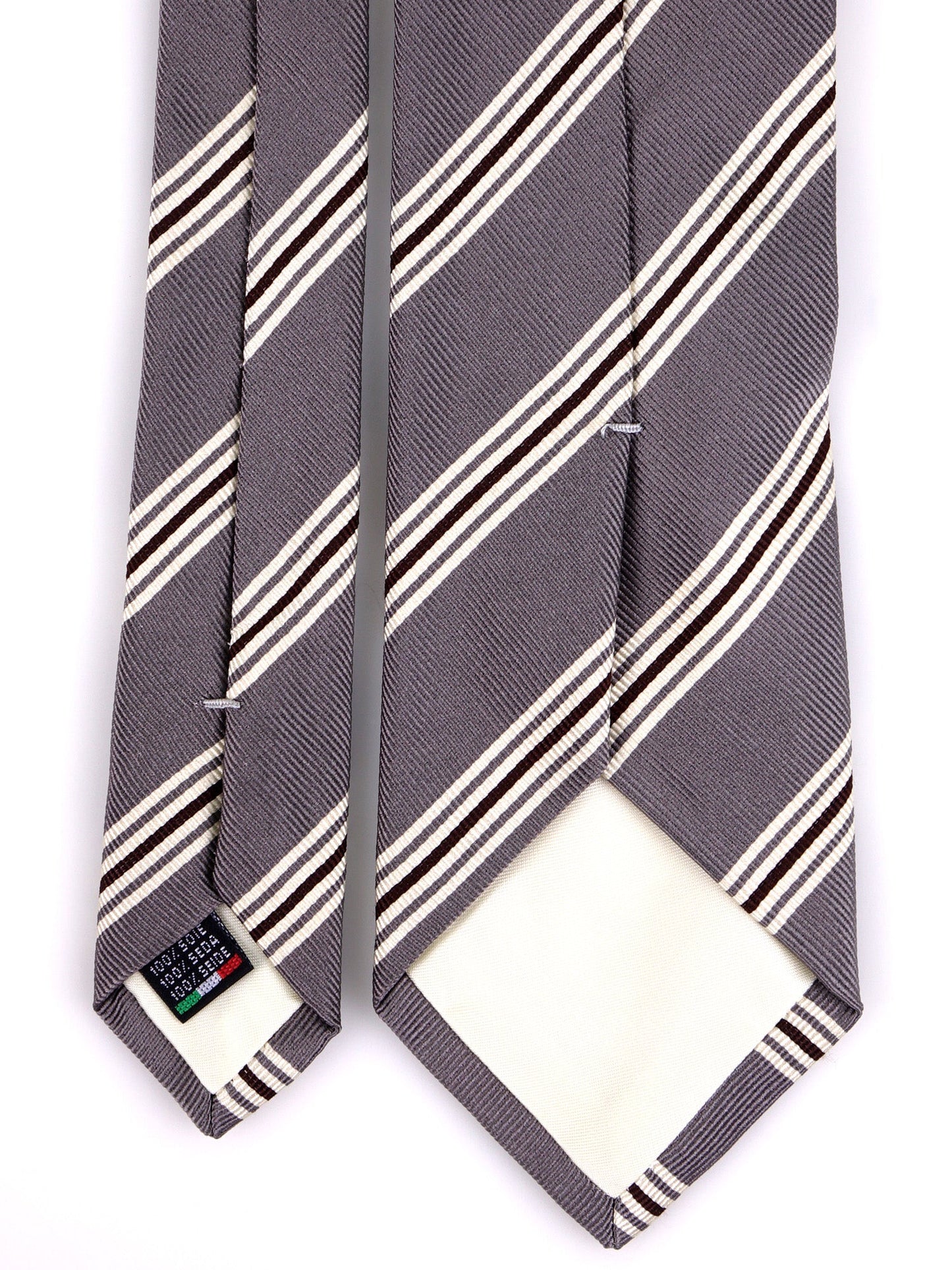 VERTUS 3-fold jacquard silk tie Grey