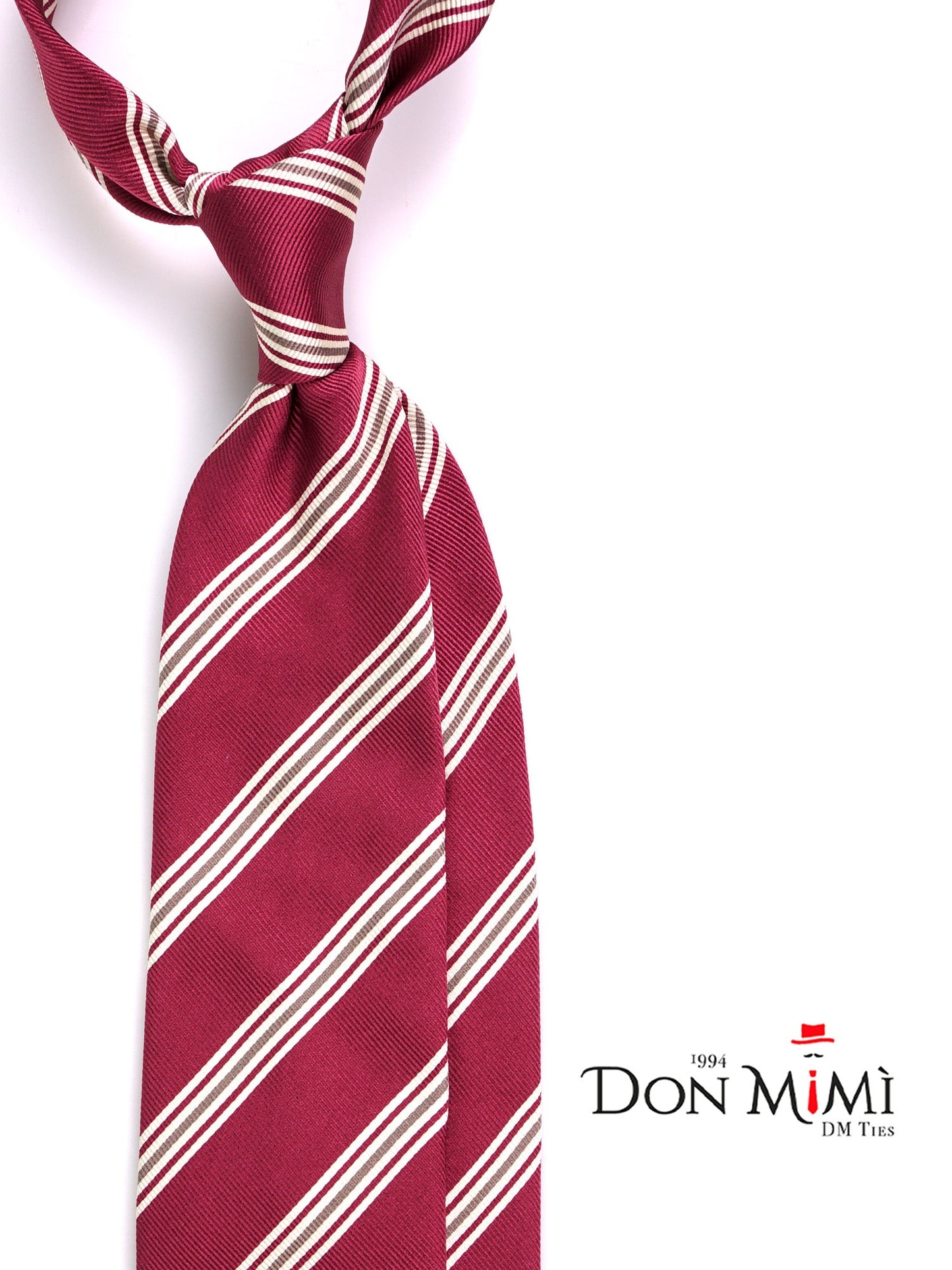 VERTUS 3-fold tie in Pink jacquard silk