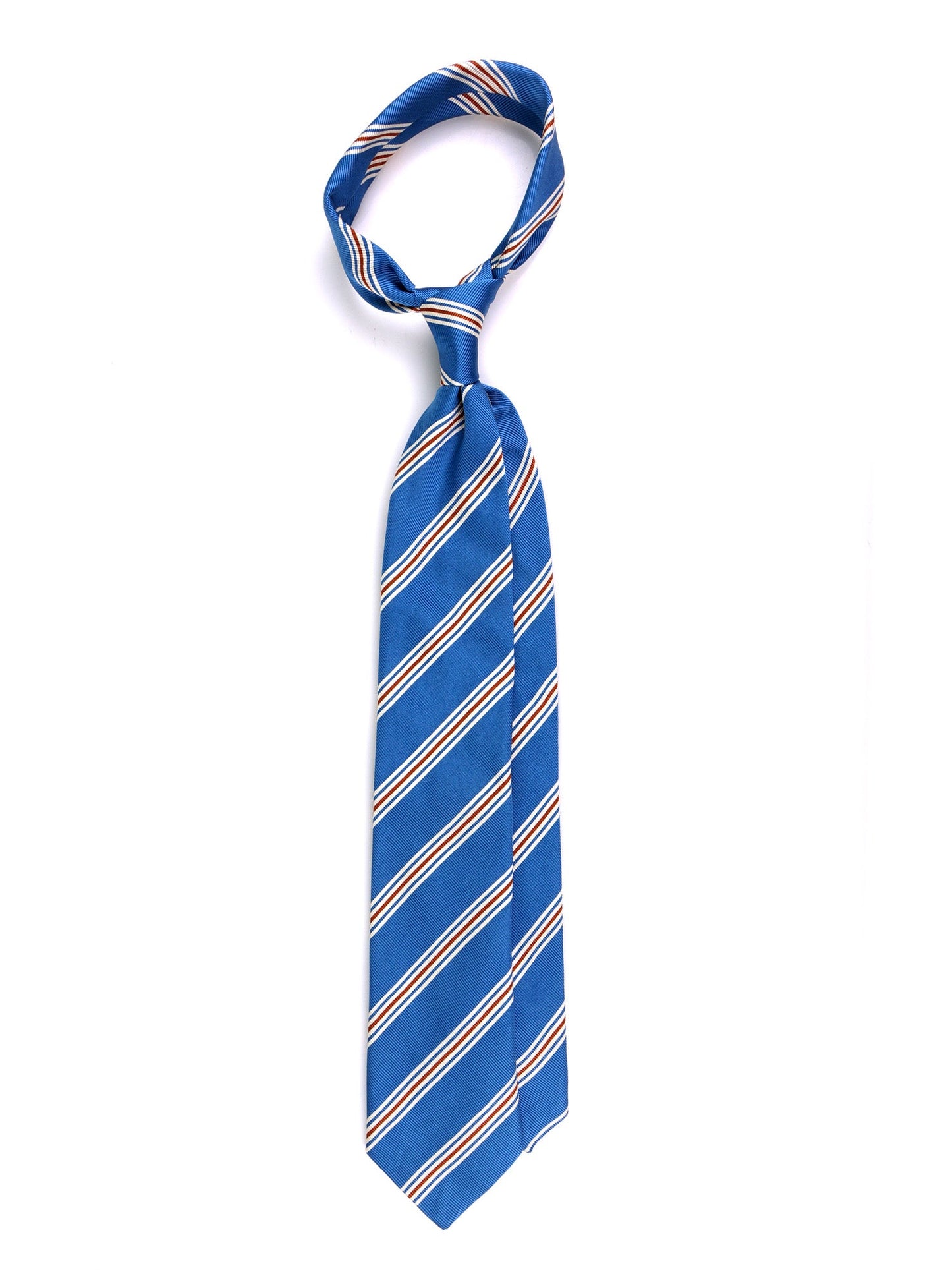 VERTUS 3 folds tie in turquoise jacquard silk