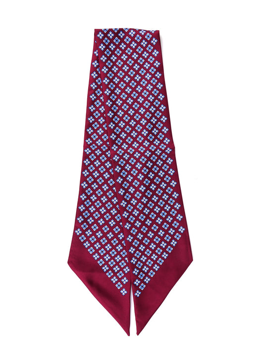 Burgundy silk twill twilly VICKY