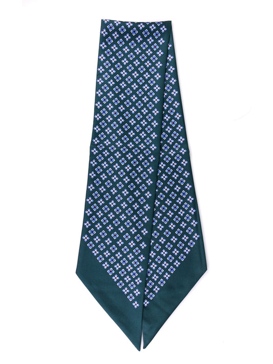 Green silk twill twilly VICKY