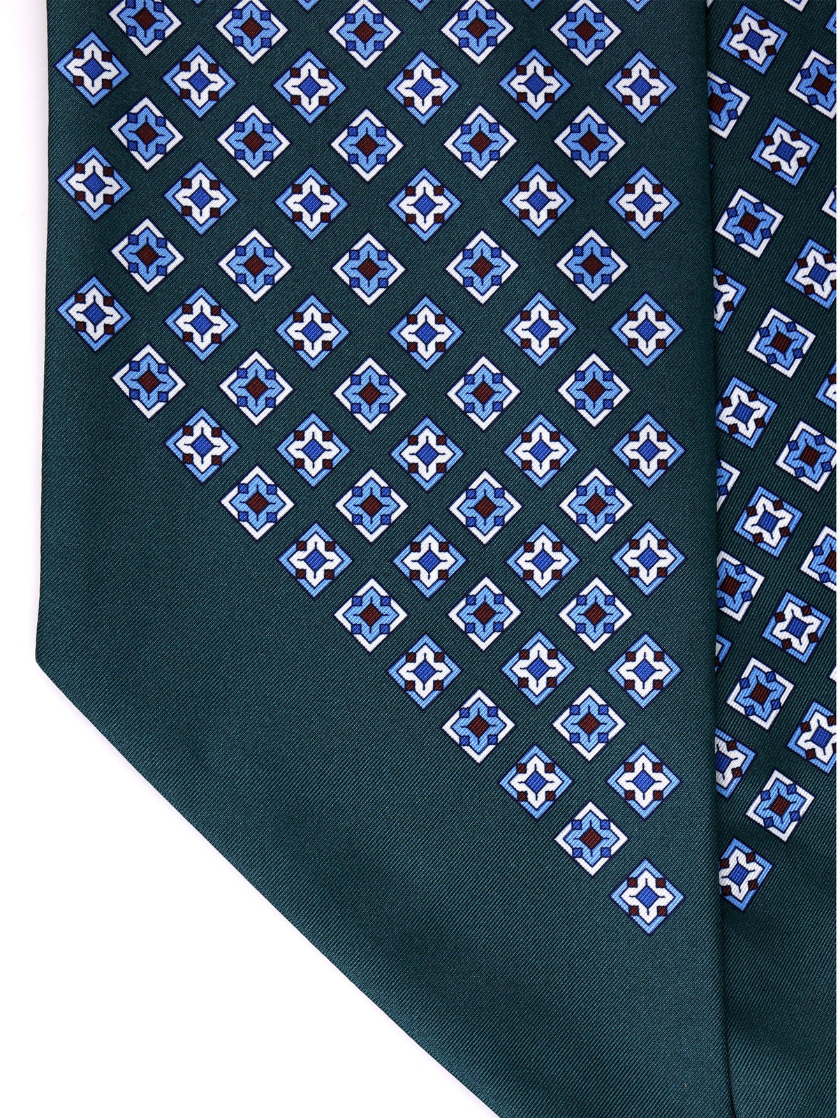 Green silk twill twilly VICKY
