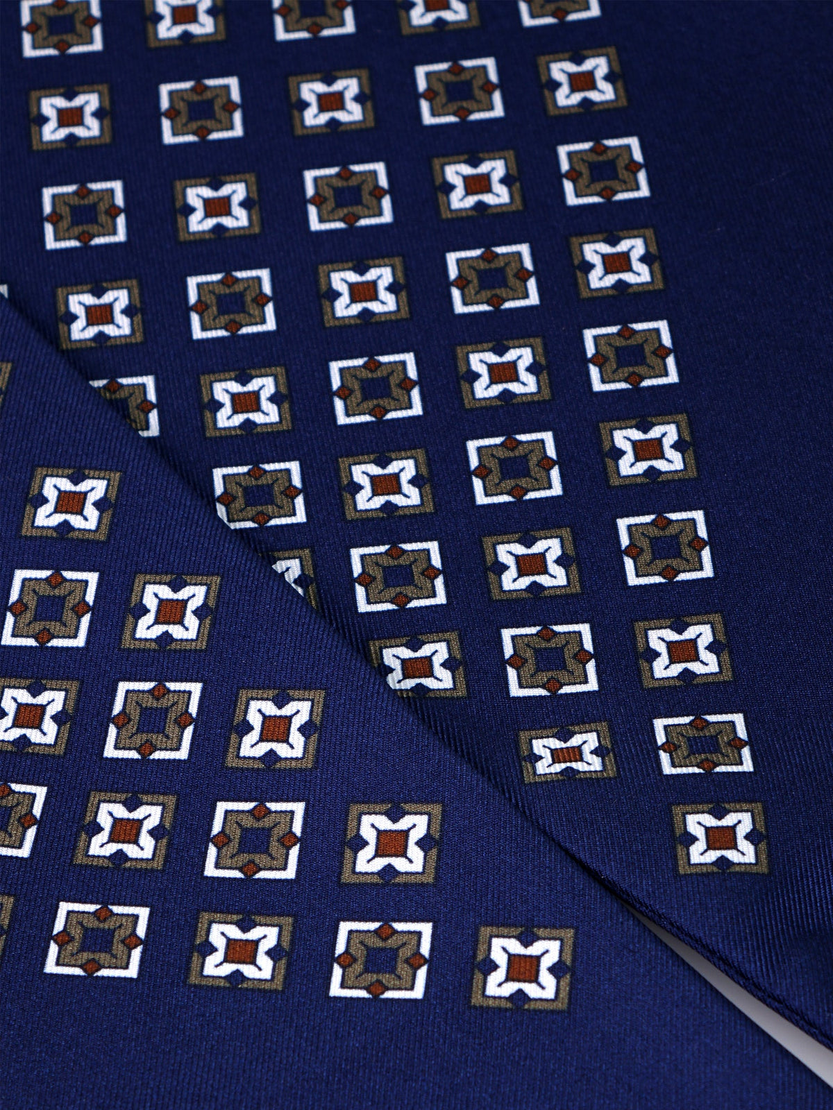 Dark blue twill silk twilly VICKY