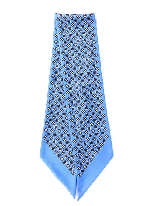 Light blue twill silk twilly VICKY