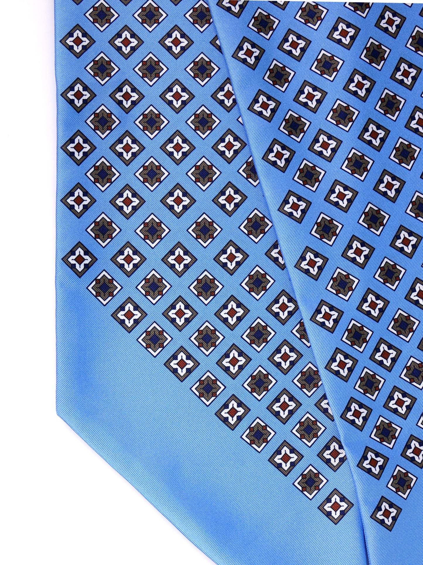Light blue twill silk twilly VICKY