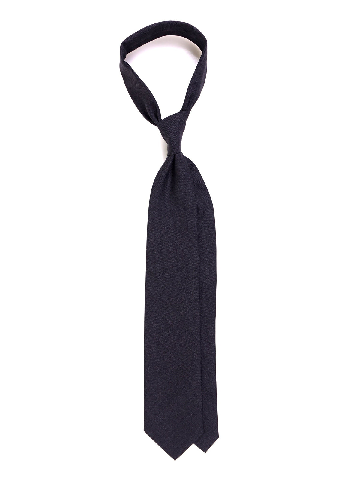 Dark grey pure wool 3-fold tie VIKTOR