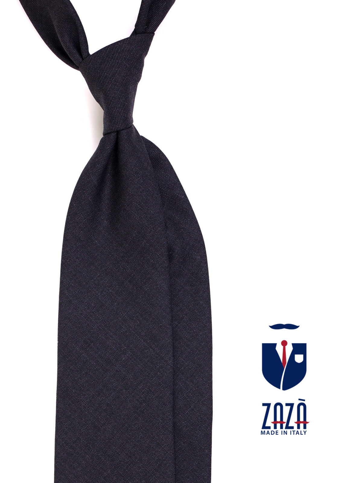 Dark grey pure wool 3-fold tie VIKTOR