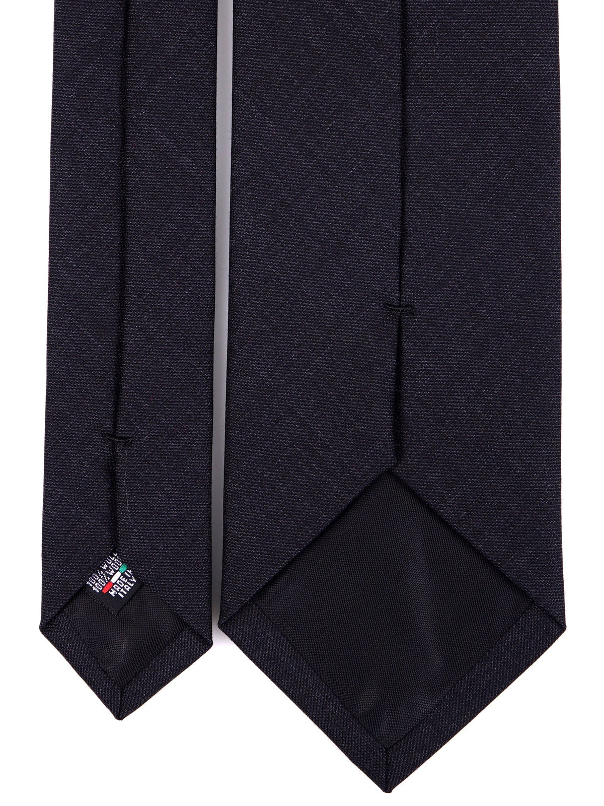 Dark grey pure wool 3-fold tie VIKTOR