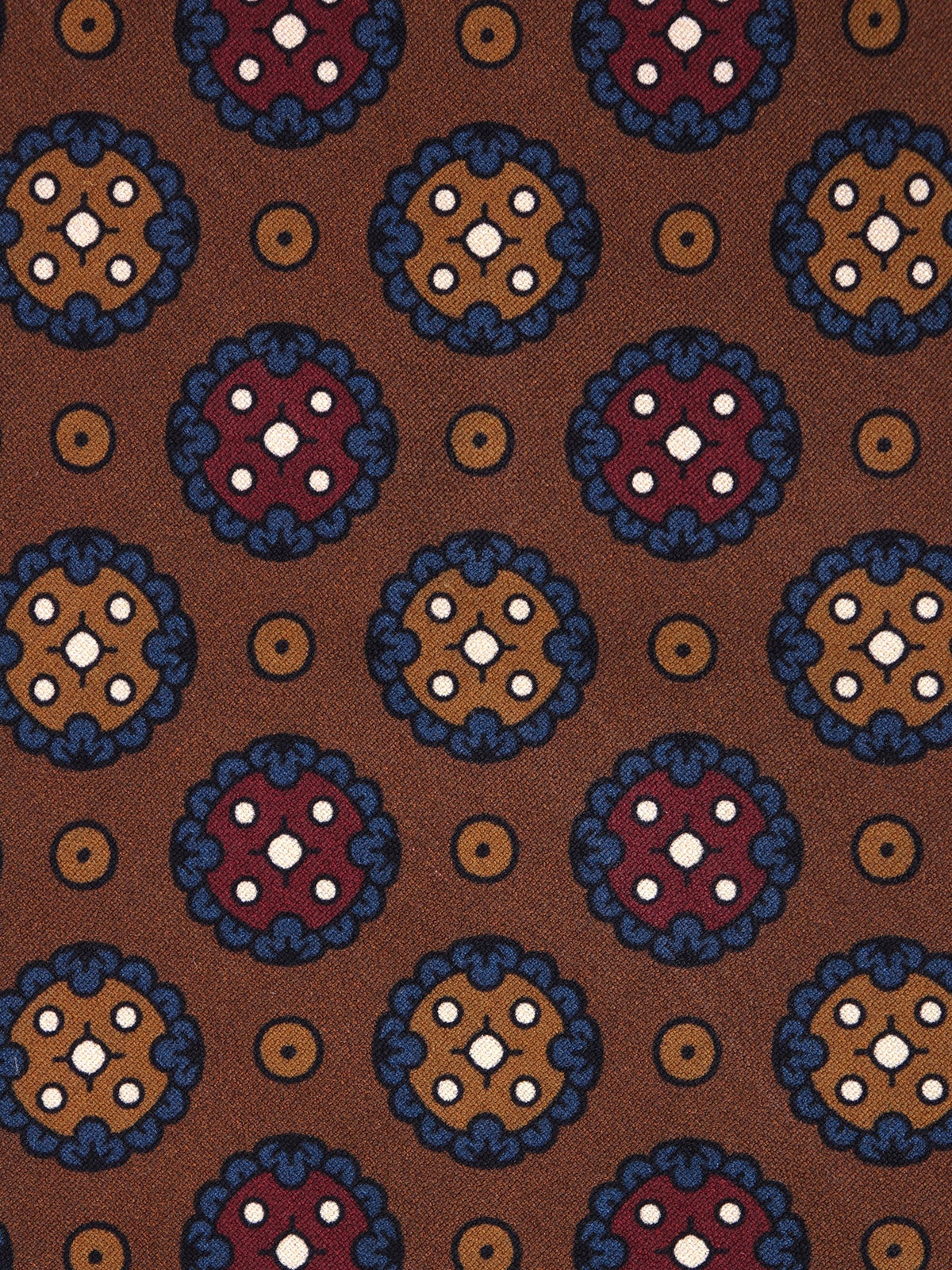 VISION 3-fold brown madder silk tie