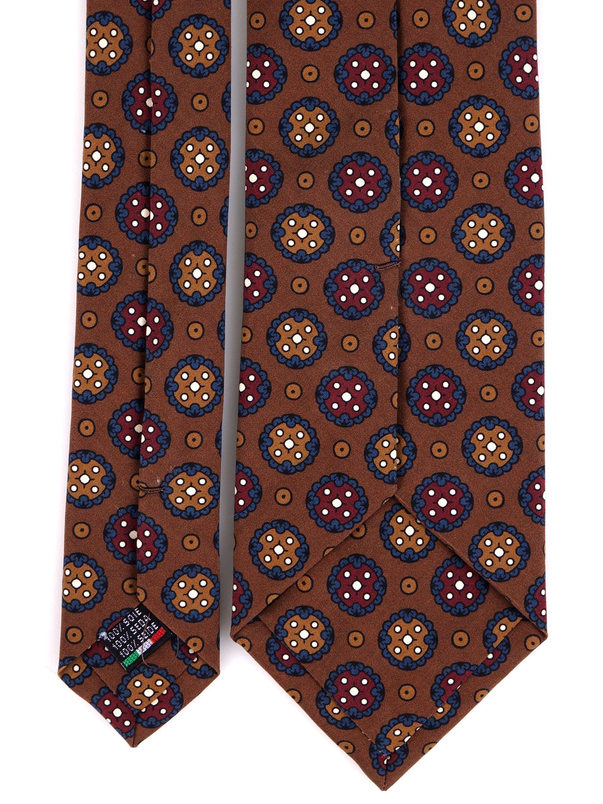 VISION 3-fold brown madder silk tie