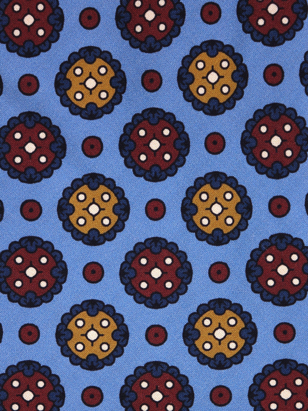 Light blue 3-fold madder silk tie VISION