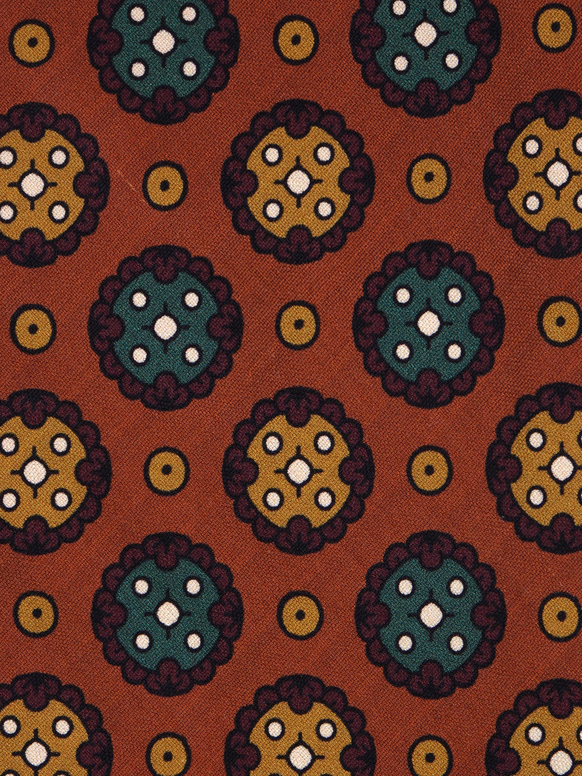Orange 3-fold madder silk tie VISION