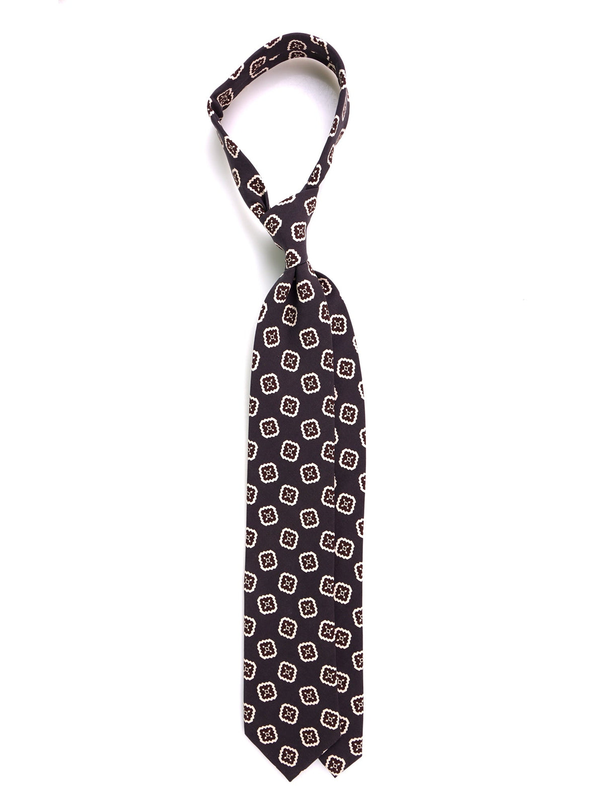 Black 3-fold madder silk tie ZARD