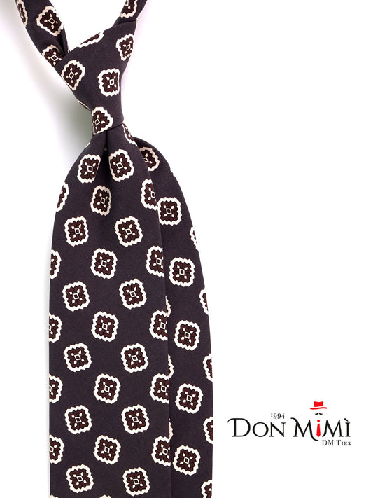Black 3-fold madder silk tie ZARD