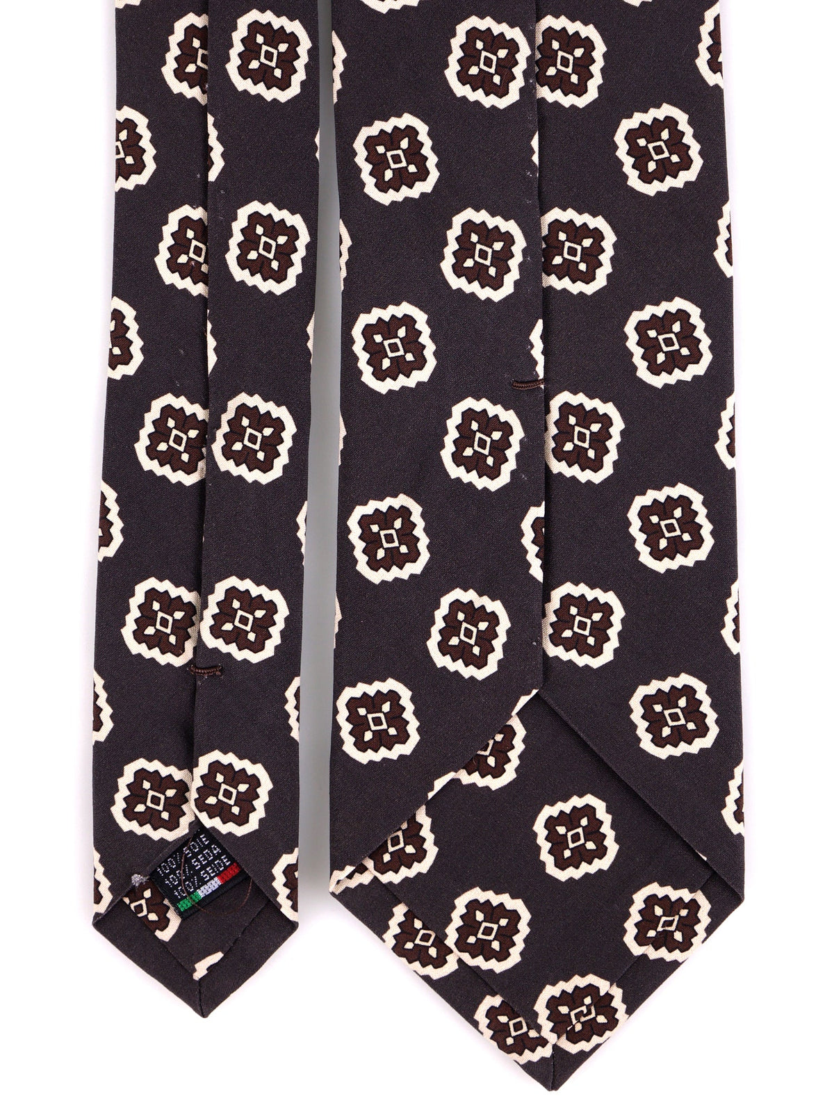 Black 3-fold madder silk tie ZARD