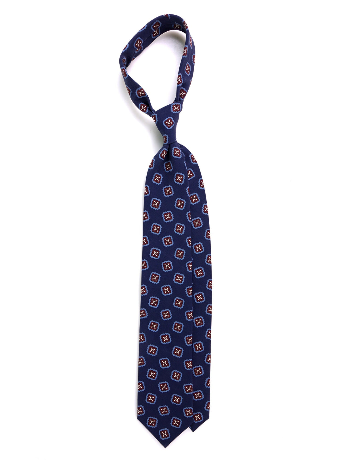 ZARD blue 3-fold madder silk tie