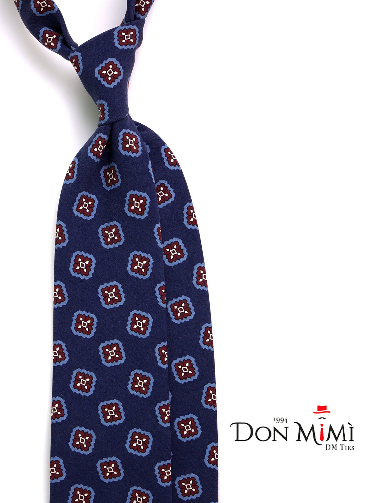 ZARD blue 3-fold madder silk tie