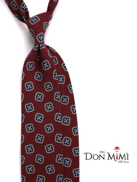 3-fold burgundy madder silk tie ZARD