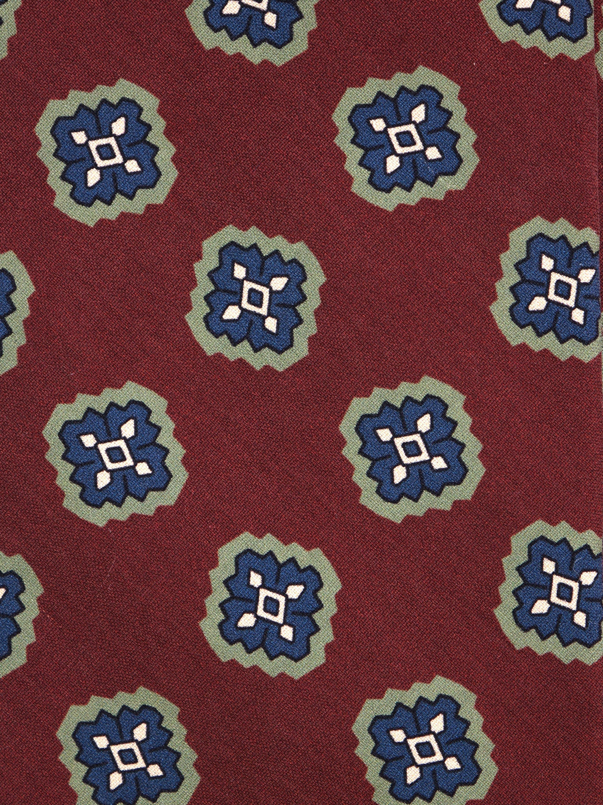 3-fold burgundy madder silk tie ZARD