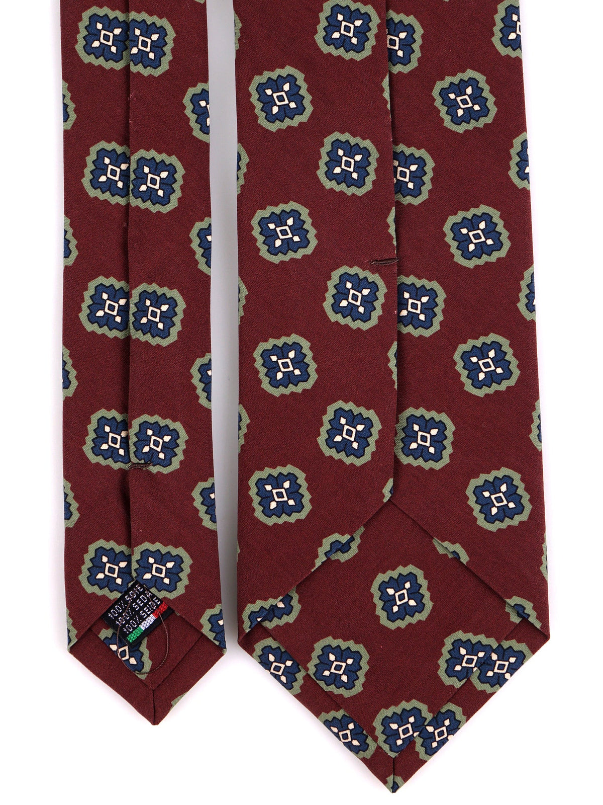 3-fold burgundy madder silk tie ZARD