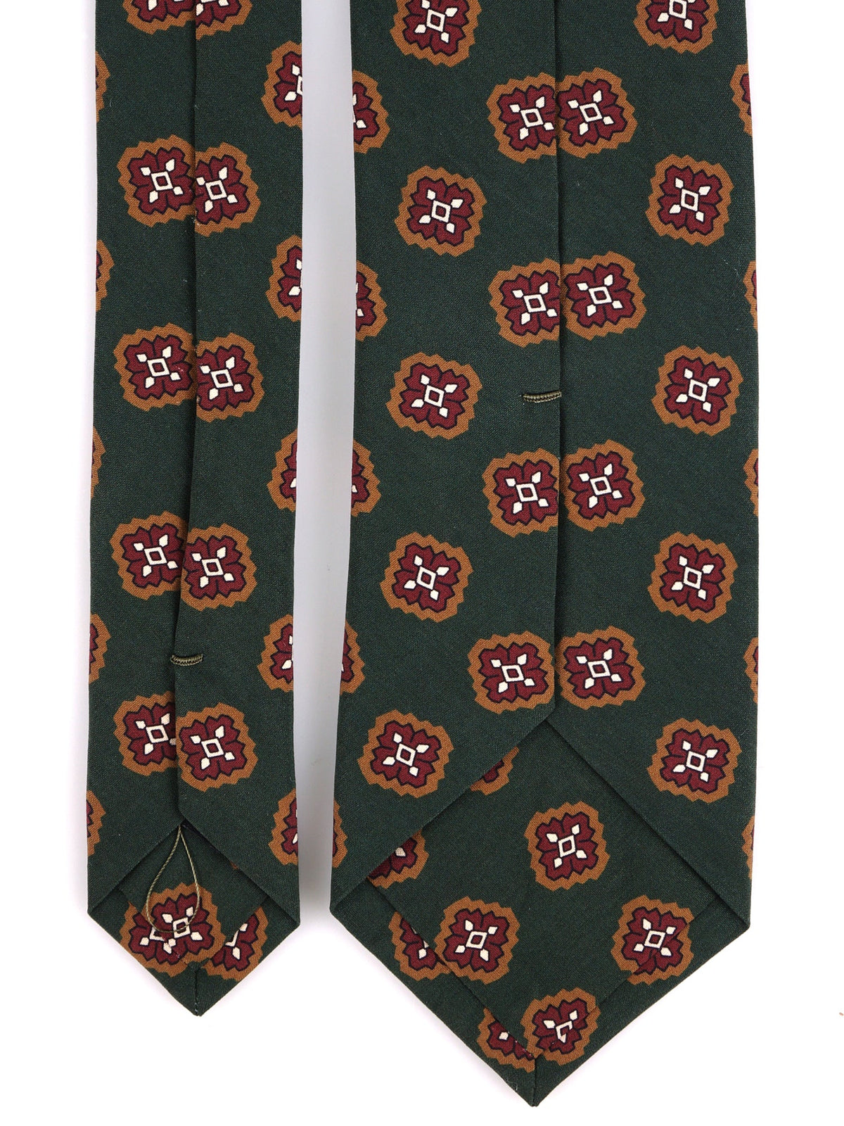 Green 3-fold madder silk tie ZARD