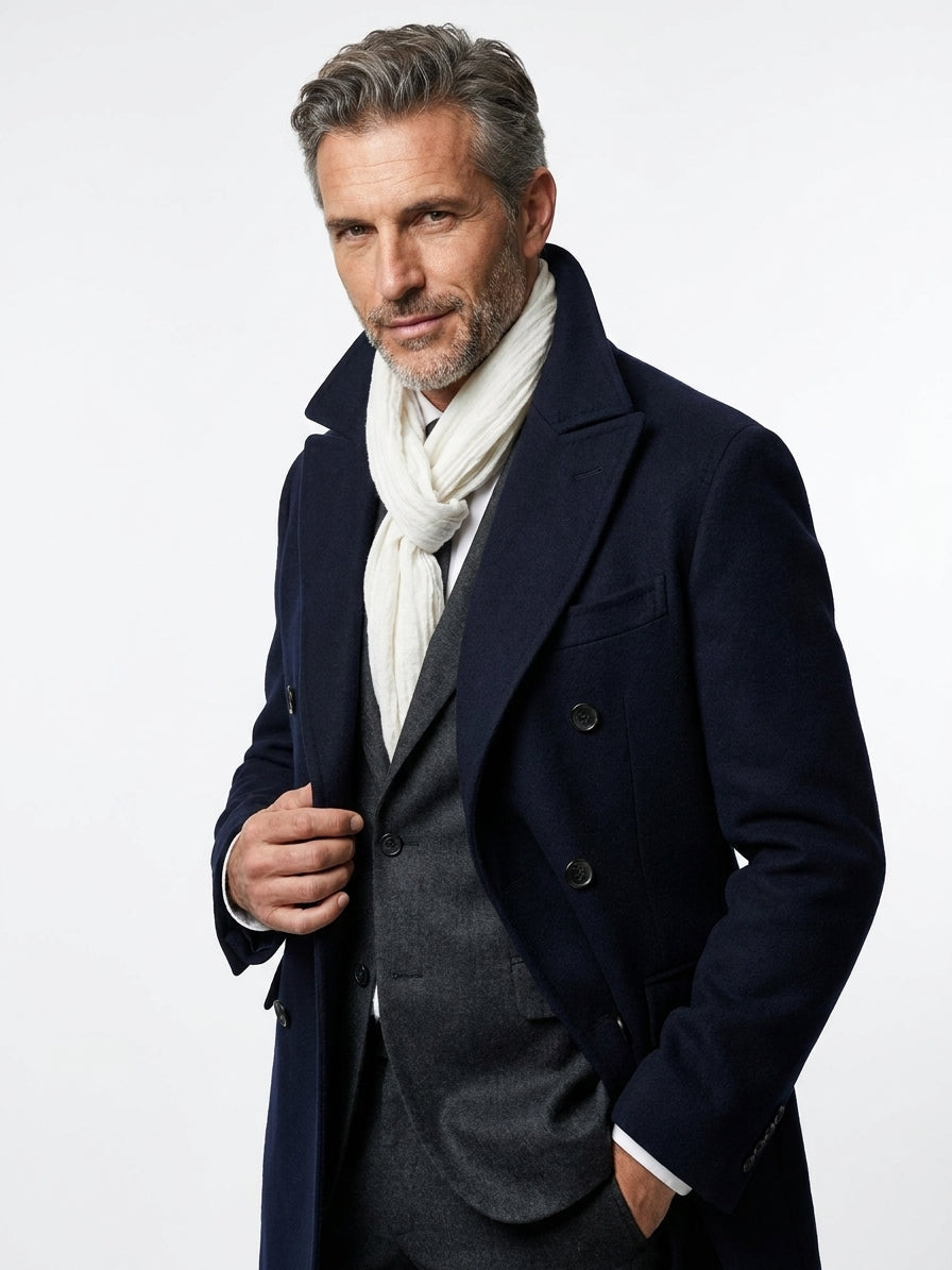 Sciarpa bianco in cashmere GREZZA