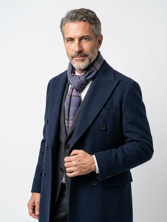 Sciarpa blu in cashmere GESTIX