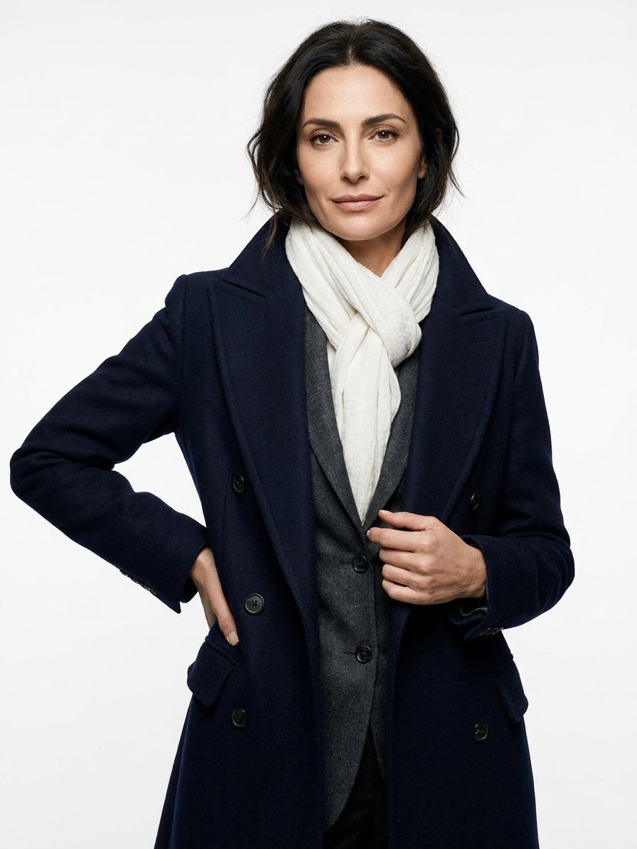 Sciarpa bianco in cashmere GREZZA