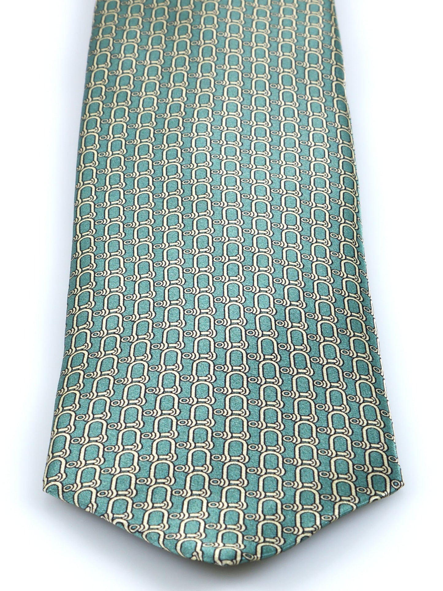 Green 3 Folds AKITA Silk Satin Tie