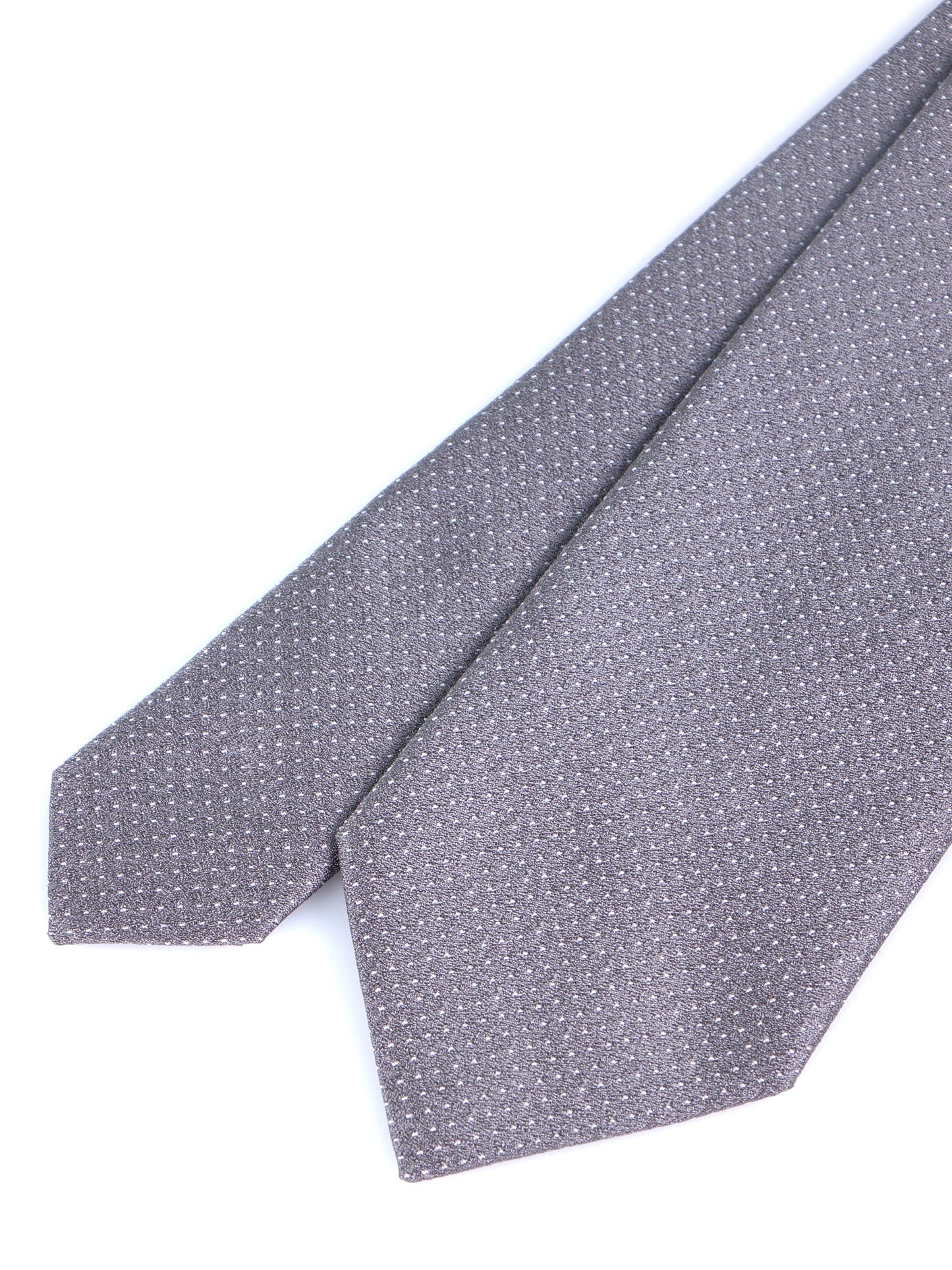 Gray Tie 3 Folds in Woven Silk FANSTA