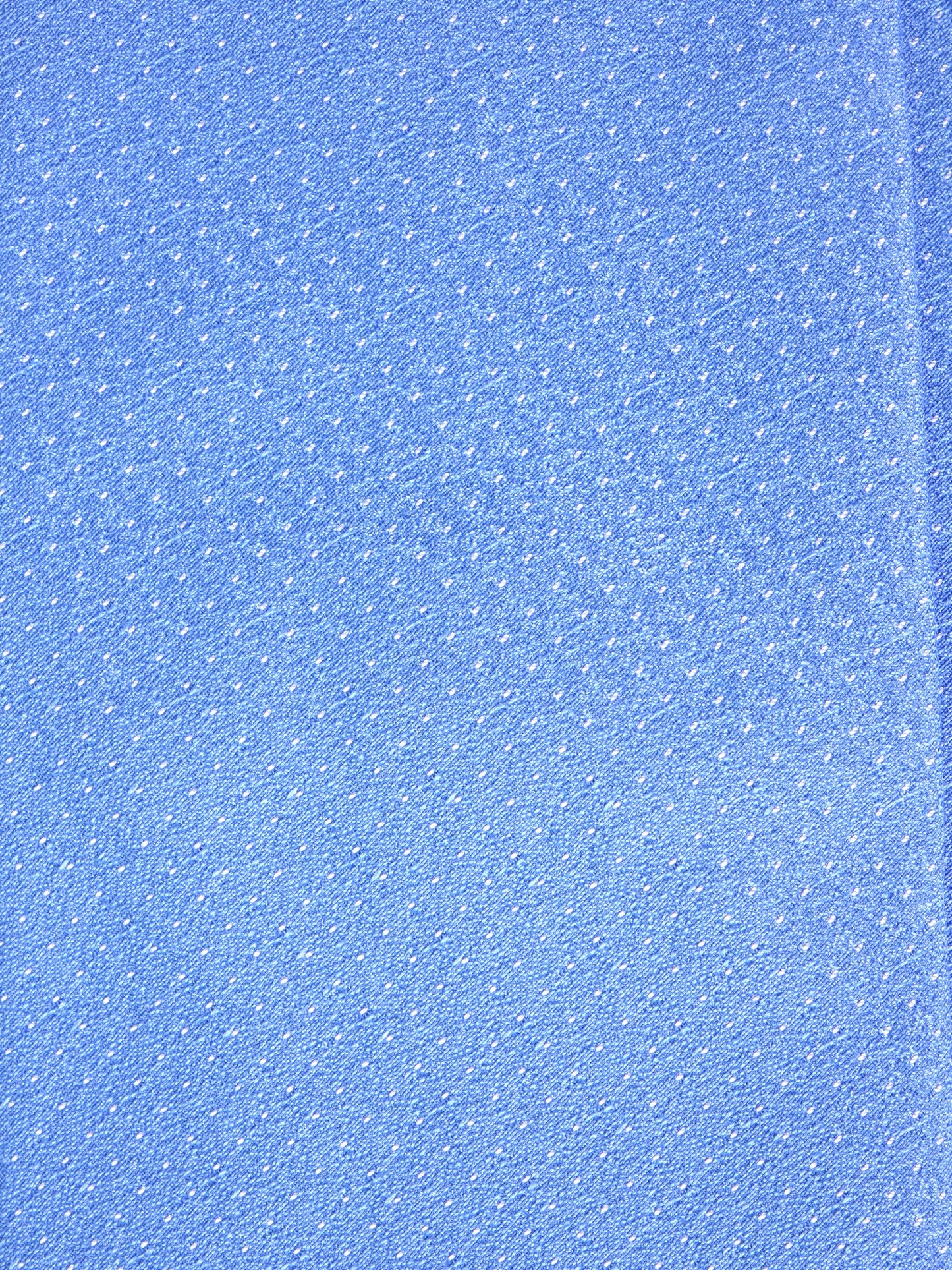 Light Blue 3 Folds Ivory Woven Silk Tie FANSTA