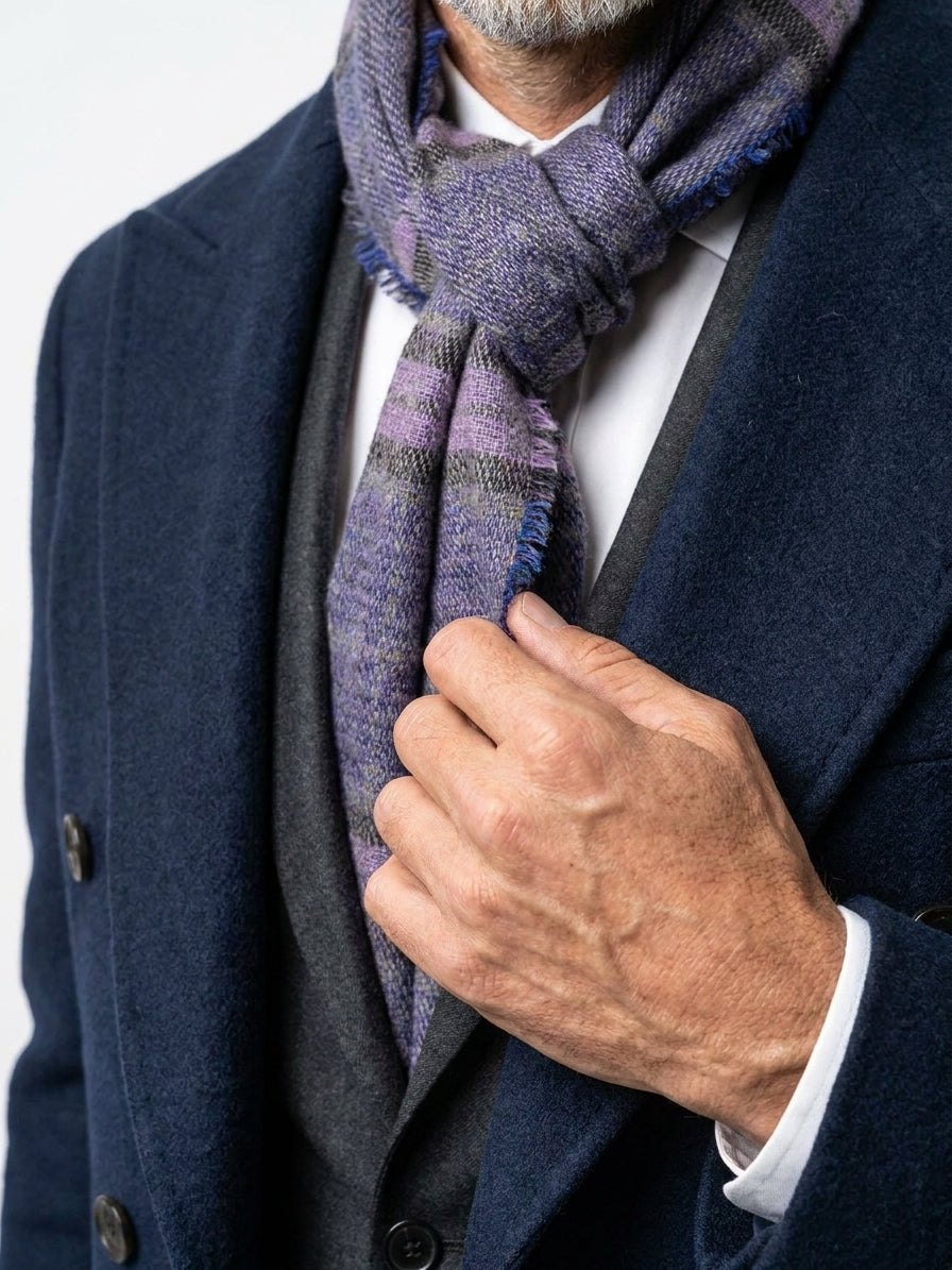 Sciarpa blu in cashmere GESTIX