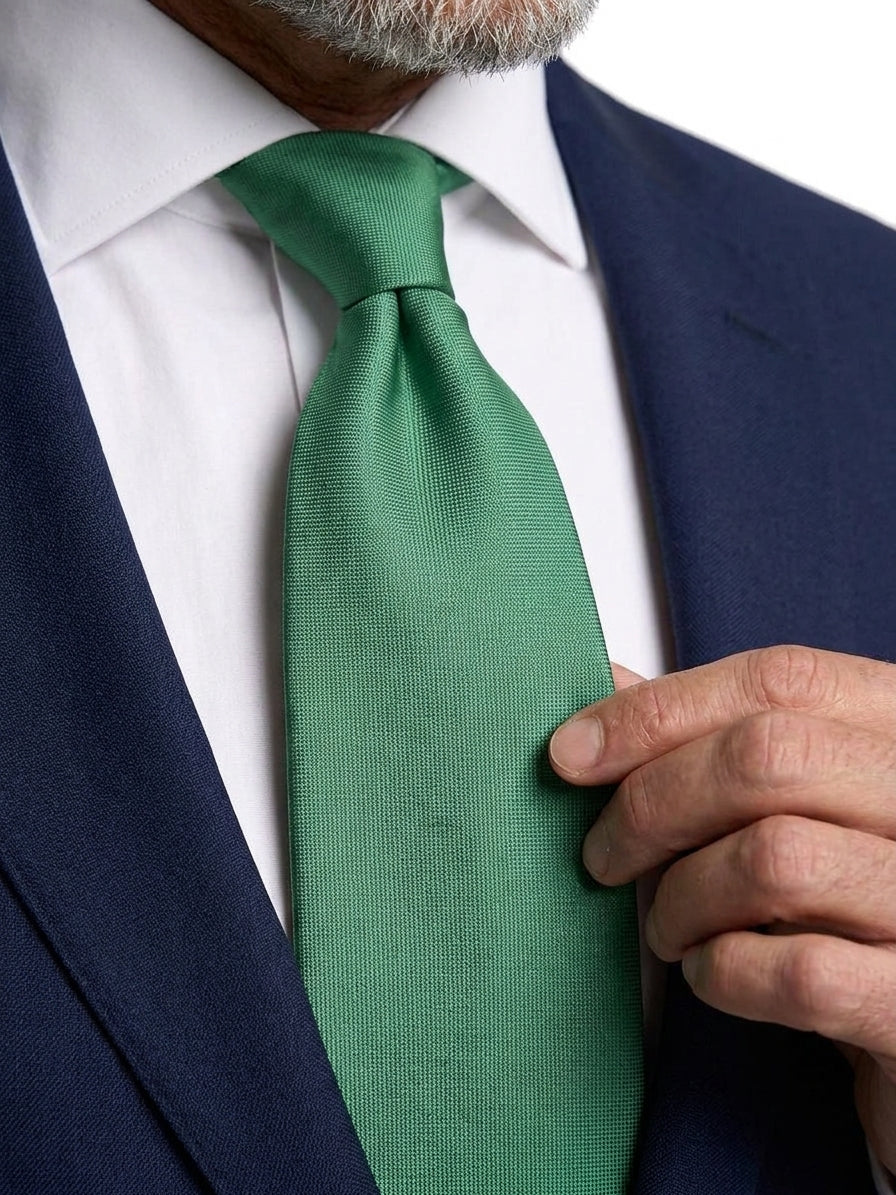 Cravatta 3 pieghe DACCA in seta stampata lusso verde