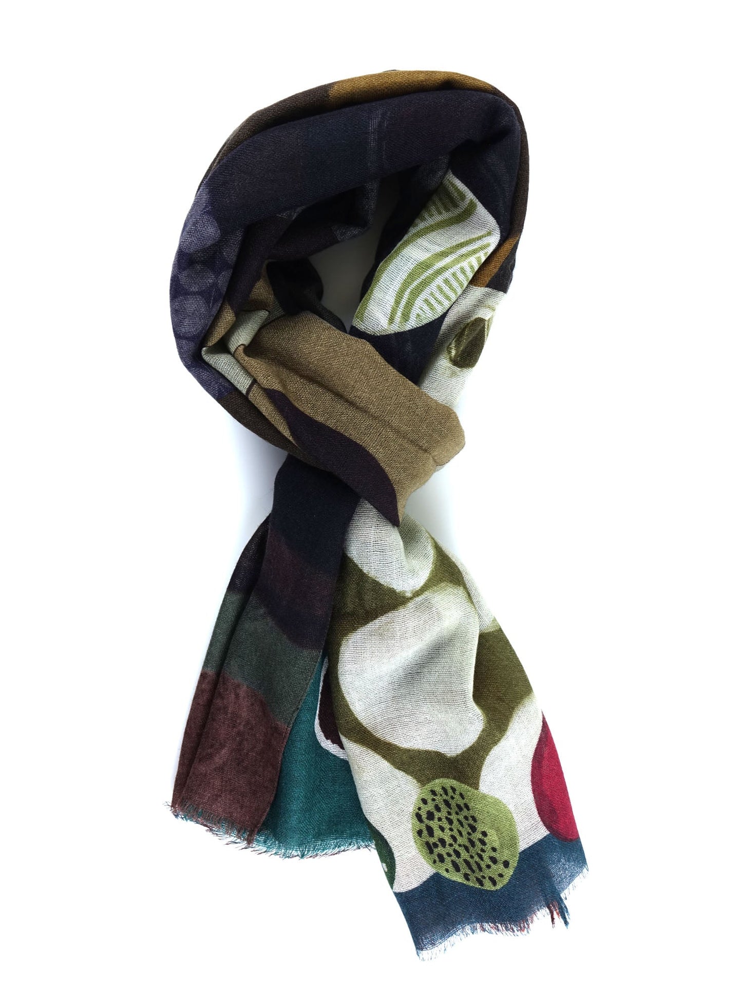 Brown stola/scarf in pure wool LUISAN