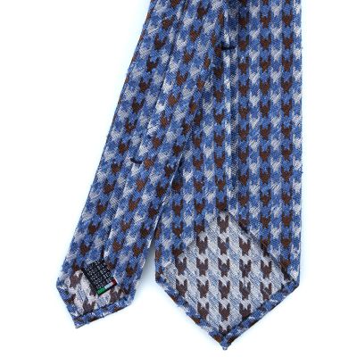 Foulard in pura seta stampata GOOD LUCK Blu/Verde