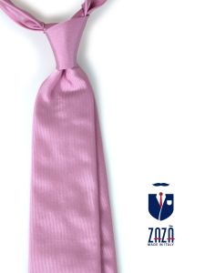 3 fold necktie pink in pure jacquard silk SAGLIETTA