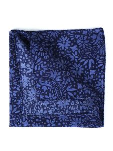Pure wool pocket square DELICE blue