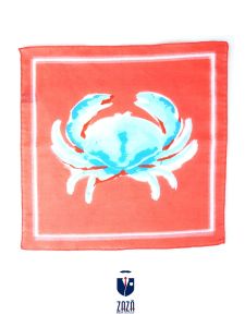 Salmon pInk linen pocket square SEBASTIAN