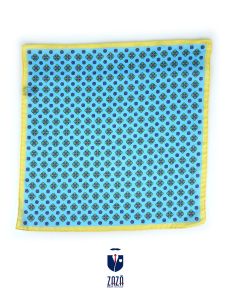 Sky blue linen pocket square ANASTASIA