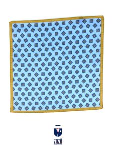 Sky blue linen pocket square AMELIE