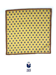 Yellow linen pocket square AMELIE